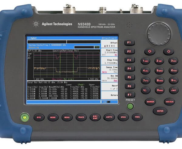 Keysight (formerly Agilent T&M)  N9340B – Handheld Spectrum Analyzer 100kHz-3GHz